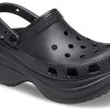 Crocs (WMNS) Küçük Balina Retro Crocs Kalın Tabanlı Siyah Sandaletler 206302-001