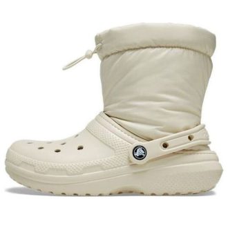 Crocs (WMNS) Klasik Astarlı Neo Şişme Botlar “Bej” 206630-2Y2