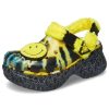 Crocs (WMNS) Klasik Clog Gülümseyen Yüz Şık Düz Spor Sarı Sandaletler 207271-90H