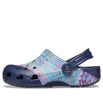 Crocs (WMNS) Klasik Clog Liberty London Beach Derin Mavi Sandaletler 206447-410