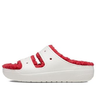 Crocs (WMNS) Klasik Cozzzy Tatil Kazak Sandal “Beyaz Kırmızı” 209227-90H