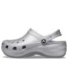 Crocs (WMNS) Klasik Platform Simli Tığ Ayakkabısı “Gümüş” 207241-040