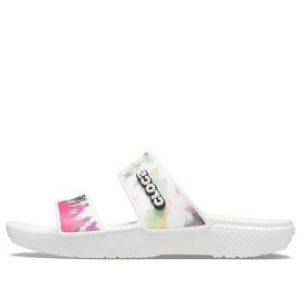 Crocs (WMNS) Klasik Tie-dye Grafik Sandalet “Siyah Yeşil” 207283-94S