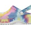 Crocs (WMNS) Klasik Tıkanıklık Bulutları Tie Dye Baskılı Hafif Rahat Spor Sandaletler Pembe Mavi 207151-94S