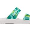 Crocs (WMNS) Klasik Tropikal Açık Hava Düz Topuklu Spor Terlikleri Beyaz Yeşil 207183-94S