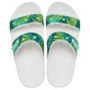Crocs (WMNS) Klasik Tropikal Açık Hava Düz Topuklu Spor Terlikleri Beyaz Yeşil 207183-94S