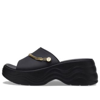 Crocs (WMNS) Skyline Parıltılı Terlikler “Siyah Altın” 208582-072