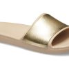 Crocs (WMNS) Sloane Shine Low Slide Minimalist Günlük Düz Kahverengi Altın Renkli Terlik “Kahverengi Altın” 206921-212