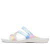 Crocs (WMNS) Swiftwater Crocs Günlük Çok Renkli Tie Dye Sandaletler “Beyaz” 206894-928