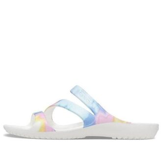 Crocs (WMNS) Swiftwater Crocs Günlük Çok Renkli Tie Dye Sandaletler “Beyaz” 206894-928