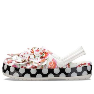 Crocs (WMNS) Timeless Clash Roses Floral Dots Clog “Beyaz Kırmızı Siyah” 205372-97D