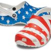 Crocs (WMNS) USA Desen Baskılı Hafif Rahat Sandaletler Mavi Kırmızı 205974-94S