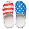 Crocs (WMNS) USA Desen Baskılı Hafif Rahat Sandaletler Mavi Kırmızı 205974-94S