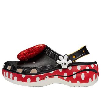 Crocs (WMNS) x Minnie Mouse Klasik Platform Ayakkabı “Siyah Kırmızı Beyaz” 209896-100