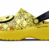 Crocs (WMNS) X Smiley Classic Clog Kalın Tabanlı Gülümseyen Yüz Bulutlu Sandaletler Sarı Siyah 207233-90H