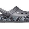 Crocs (WMNS) Yılan Desenli Grafit Siyah Sandalet 206380-02W