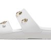Crocs (WMNS) Yumuşak Tabanlı Rahat Açık Hava Düz Topuklu Spor Terlikleri Beyaz 207387-103
