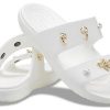 Crocs (WMNS) Yumuşak Tabanlı Rahat Açık Hava Düz Topuklu Spor Terlikleri Beyaz 207387-103