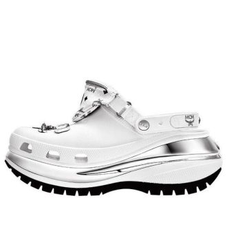 Crocs x MCM Mega Crush Clogs “Beyaz Gümüş” MEXDAMM08WT