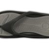 Crocs Yumuşak Tabanlı Rahat Parmak Arası Terlik Unisex Siyah Gri 10024-05M