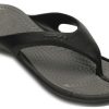 Crocs Yumuşak Tabanlı Rahat Parmak Arası Terlik Unisex Siyah Gri 10024-05M