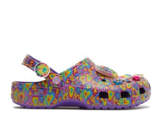 Lisa Frank x Classic Clog “Neon Mor Çoklu Kalpler”