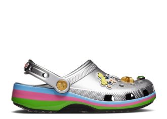 Powerpuff Girls x Classic Çocuk Clog “Metalik Gümüş”